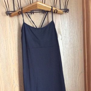 Athleta summer beach mi length black dress